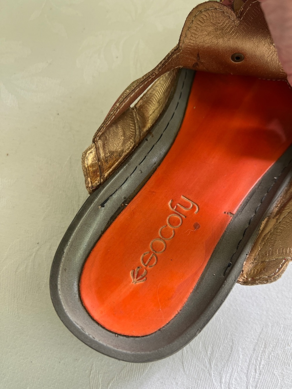 Socofy Floral Multicolour Leather Sandals
Slip-on Size 38 (Size 7.5) - Picture 12 of 13
